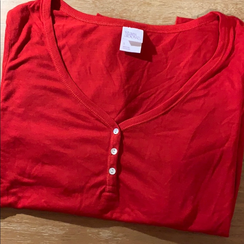 Red pajama shirt